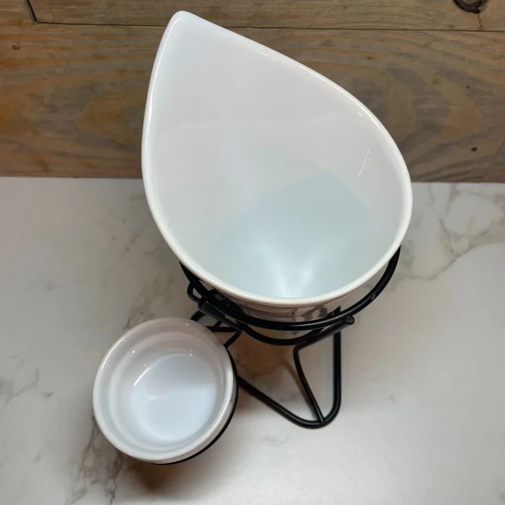 Ceramic Cone Appetizer Fries Carrots and Dip Serving Dish Set